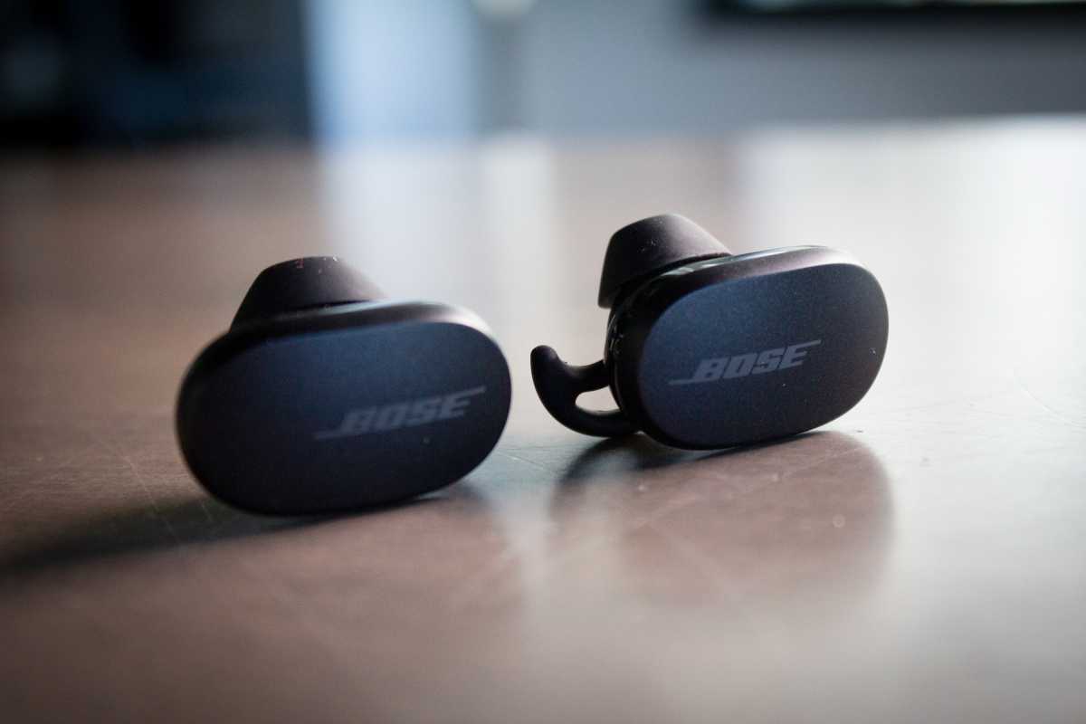 Bose QuietComfort Earbuds on a table