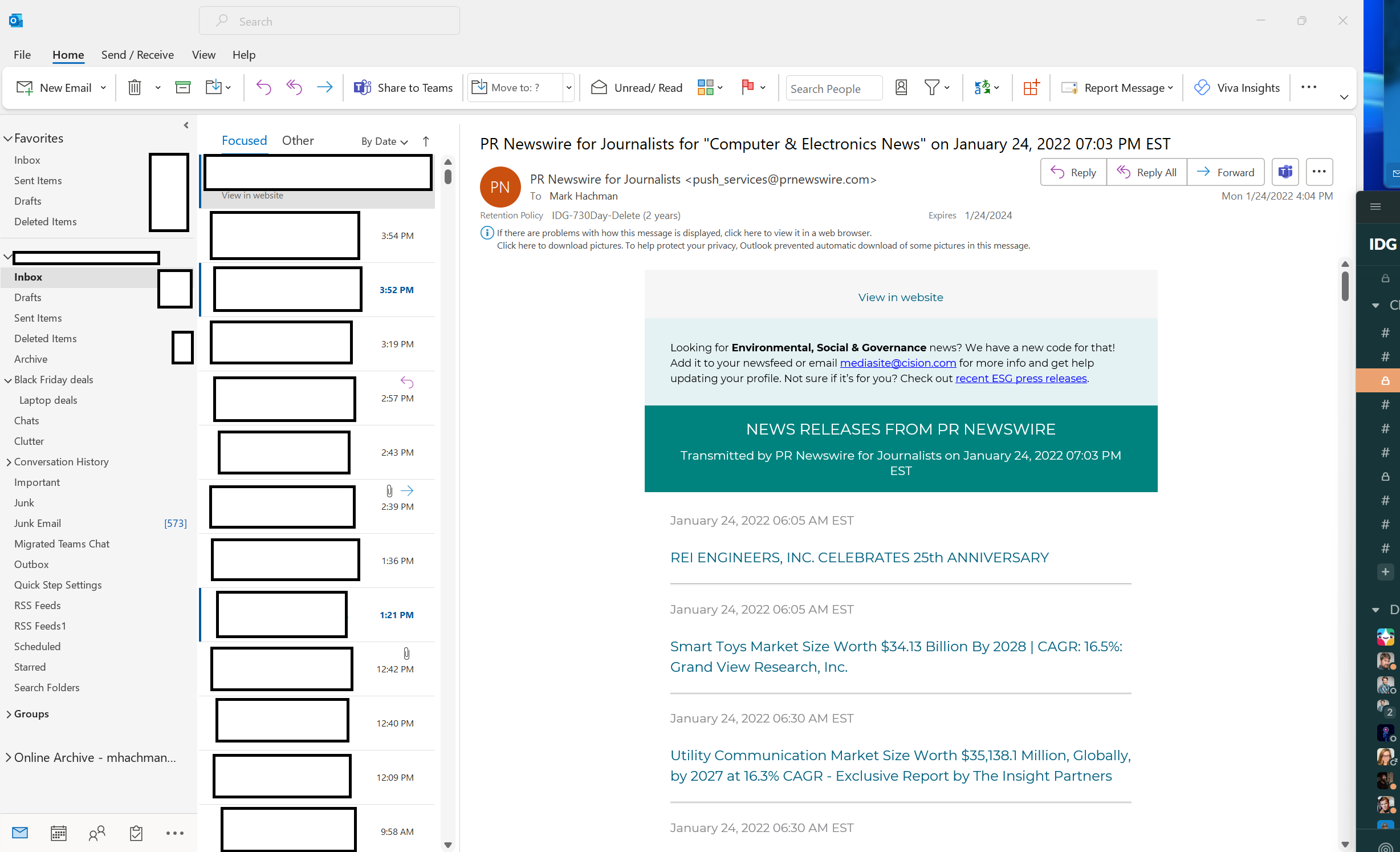 consolidated communications outlook email settings