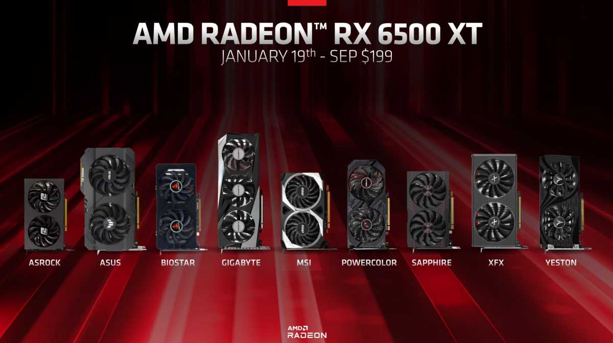 Radeon RX 6500 XT lineup