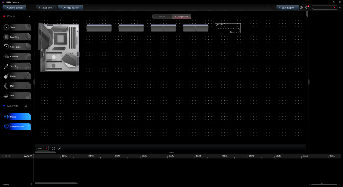 Aura Creator interface