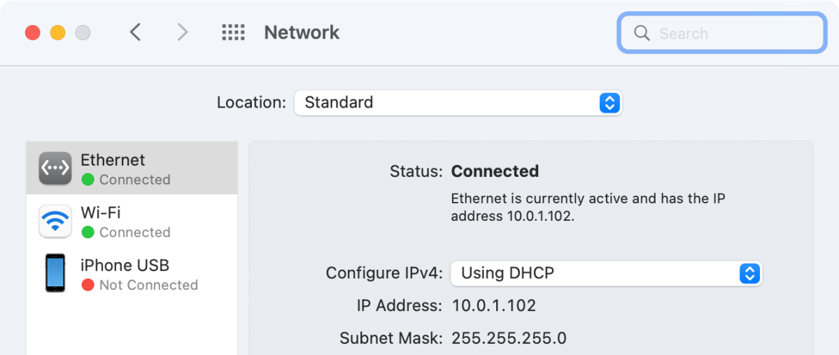 internet monitor network green dots