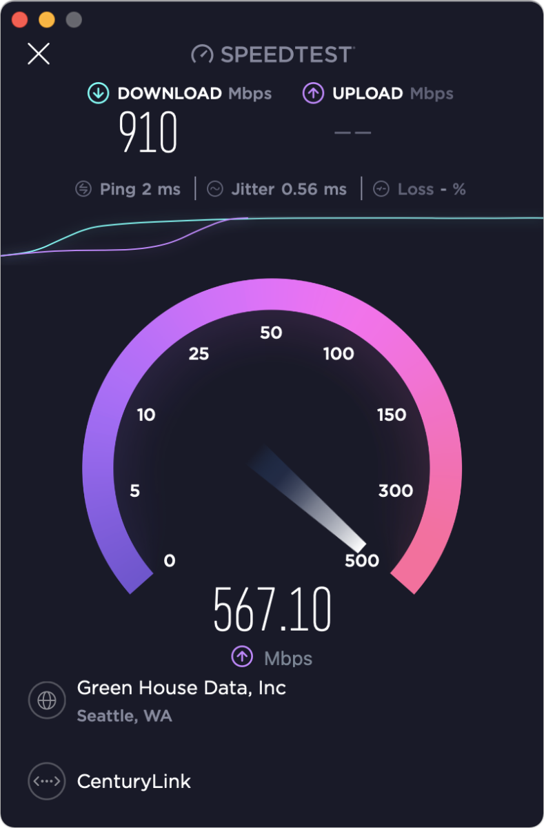 testing internet speed mac