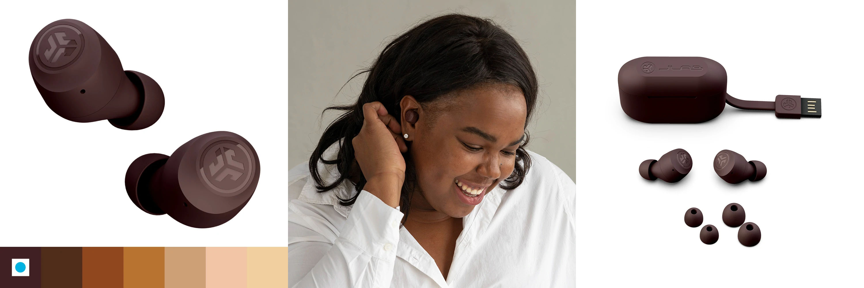Seriously personal audio JLab's skin tone earbuds break the wearable