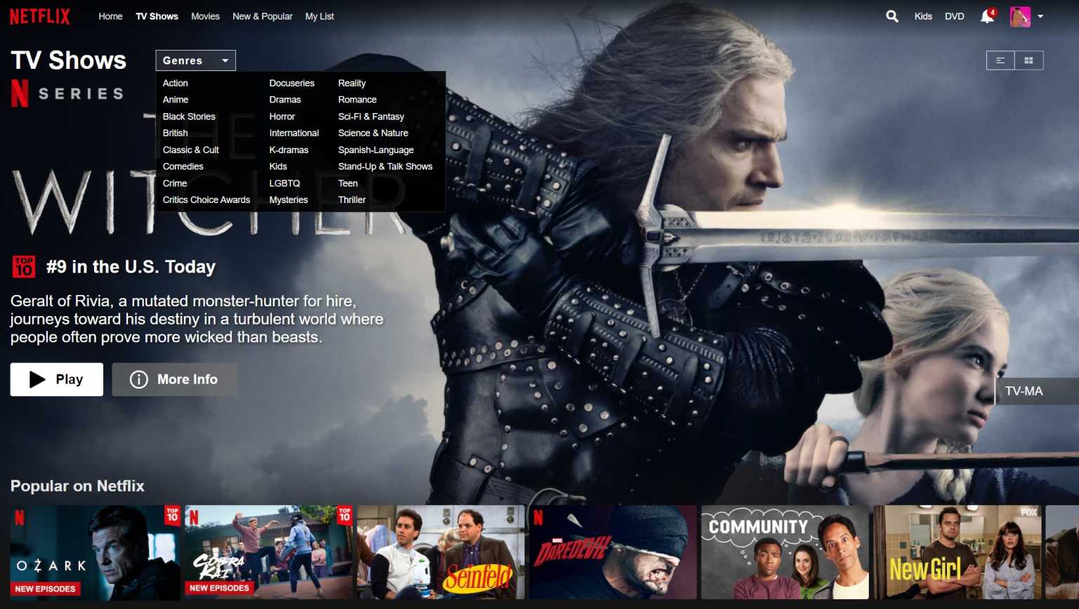 Netflix's new "Categories" menu could make browsing by genre easier