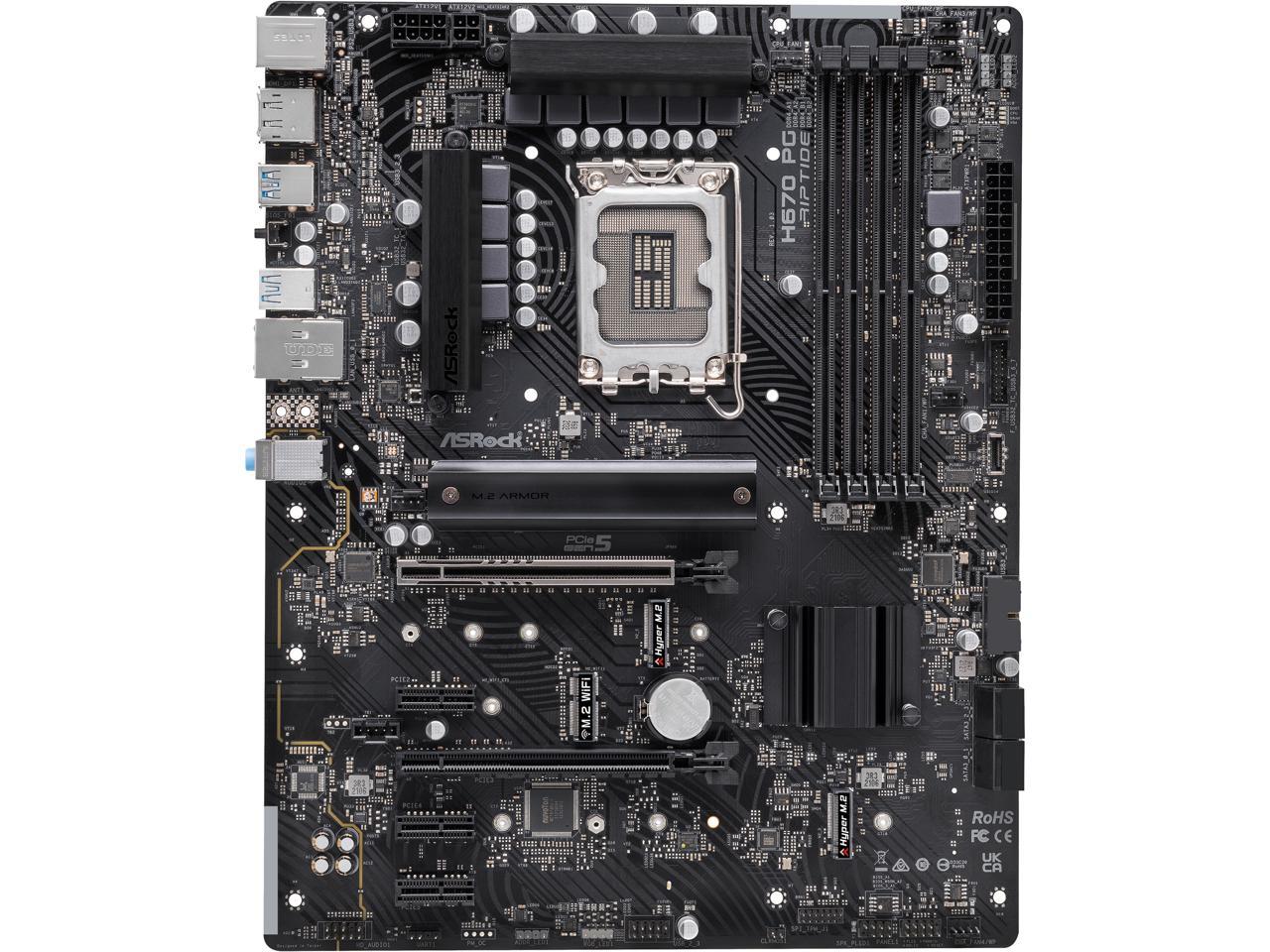 Asrock H670 Pg Riptide LGA 1700 DDR4 Matherboard ATX