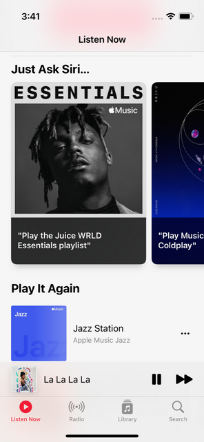 Limited controls in the Apple Music Voice app