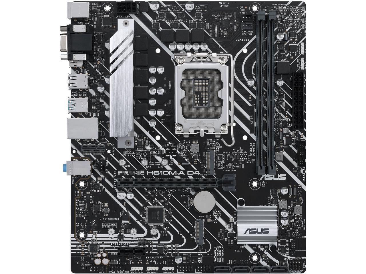 ASUS PRIME H610M-A D4 LGA 1700 DDR4 Micro-ATX Motherboard