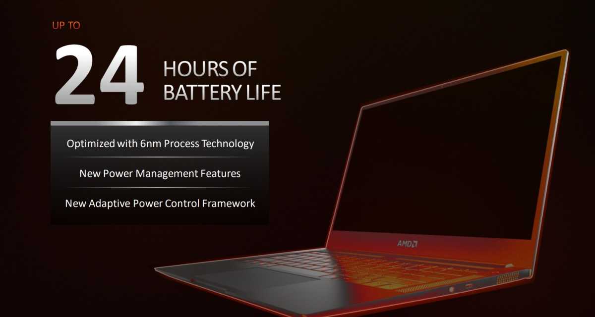 AMD Ryzen 6000 battery life claims