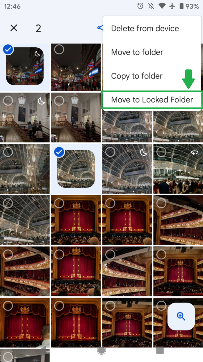 Move To Locked Folder Screen In Google Photos