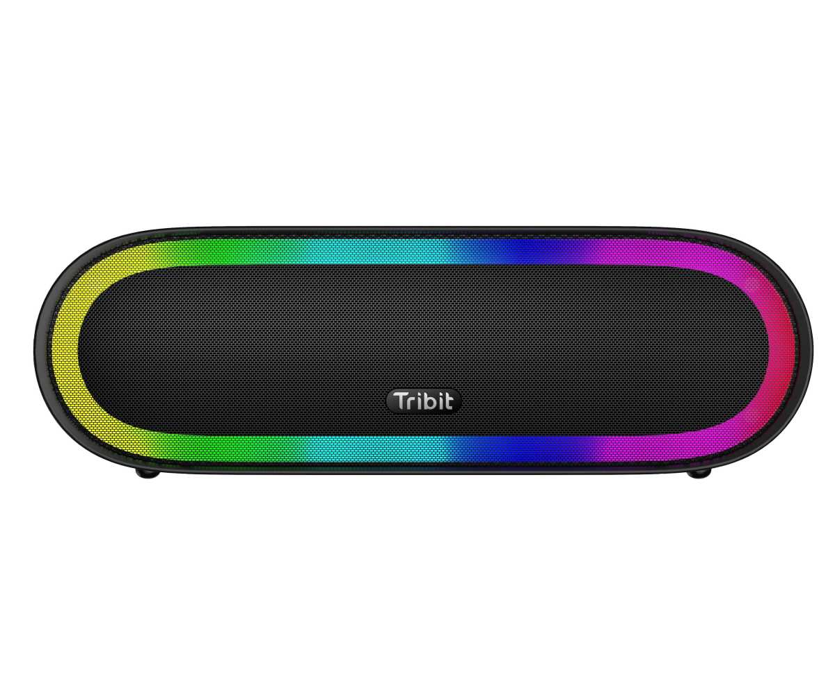 Tribit X-Sound Mega front with LEDs lit