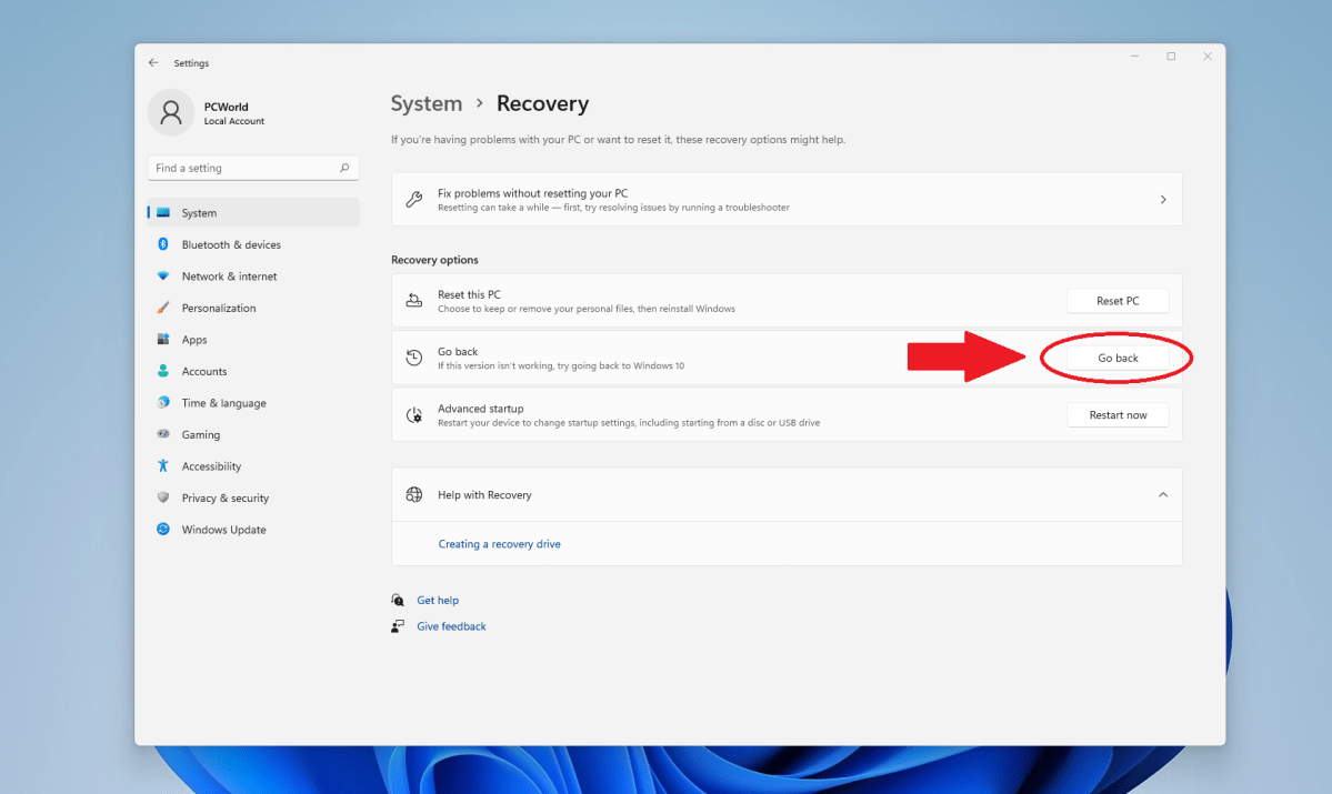 how to downgrade laptop from windows 11 to windows 10