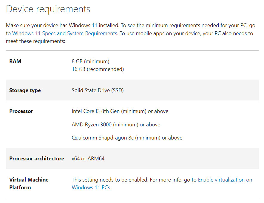 Microsoft android app windows requirements
