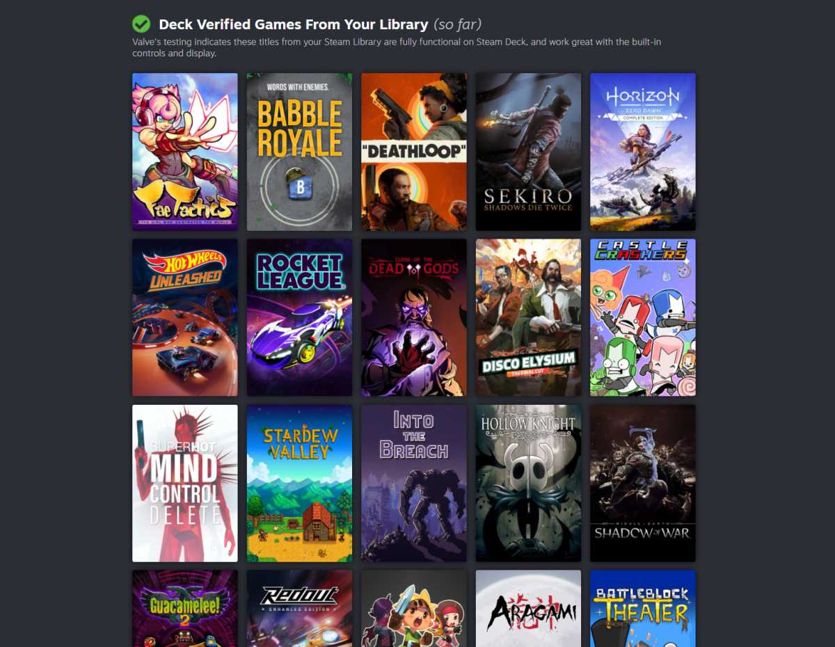 A new tool shows which Steam games will run on Steam Deck