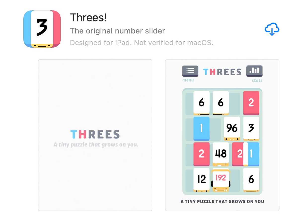 Tienda de aplicaciones Threes