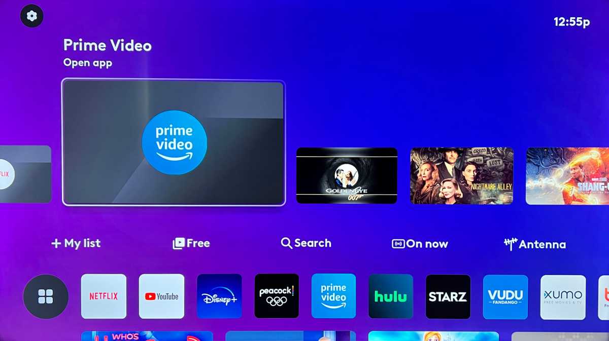 XClass TV home screen