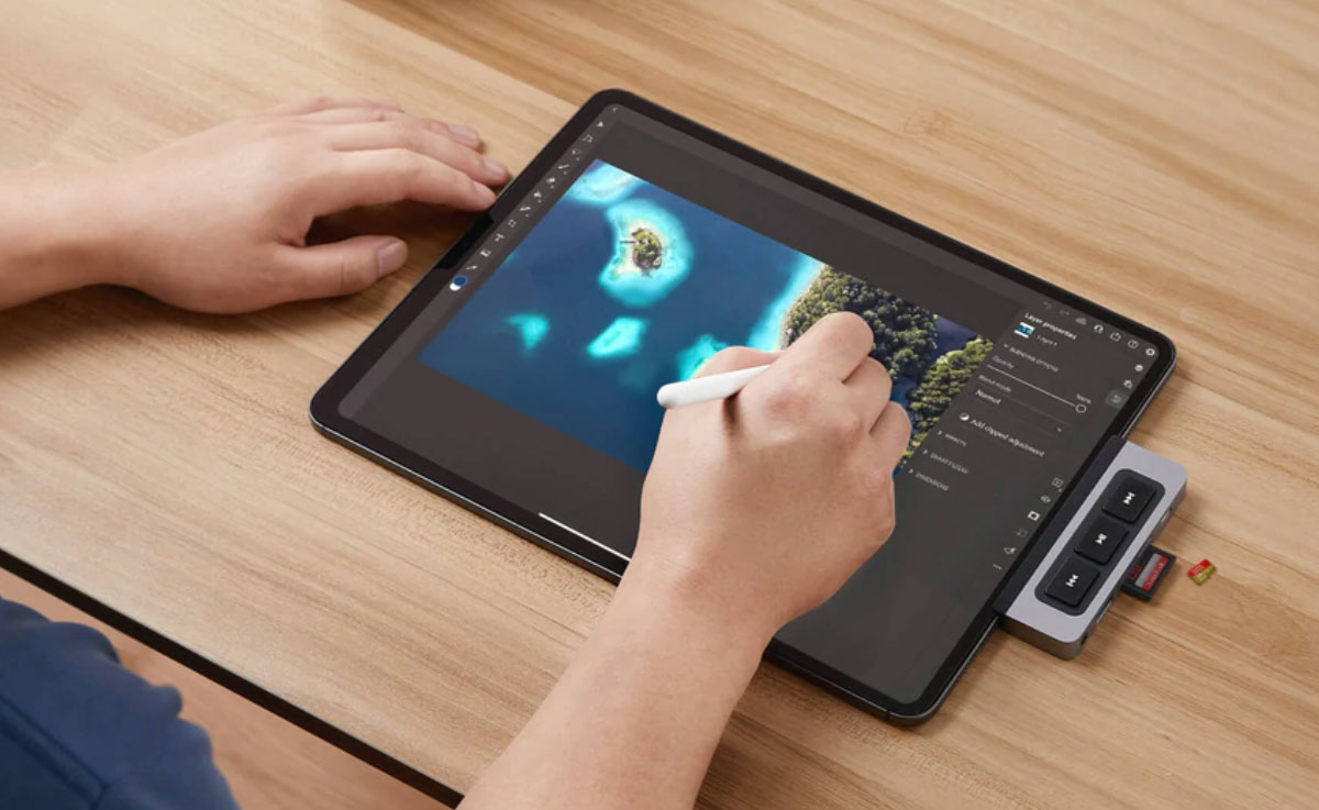 HyperDrive 6-in-1 USB-C Media Hub for iPad Pro/Air – best USB-C hub for media controls