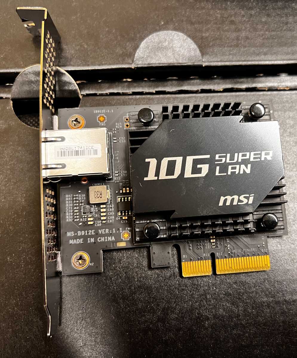 MSI X570 Godlike motherboard 10G ethernet add-in card