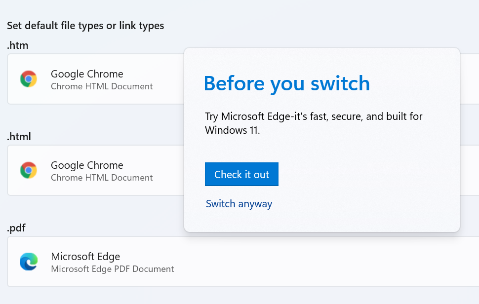 Windows 11 Edge PDF handler ad
