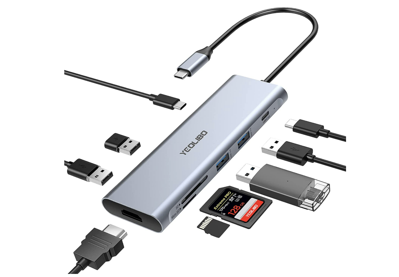 Yeolibo 9-in-1 USB-C Hub (RU9A) - Best value USB-C hub