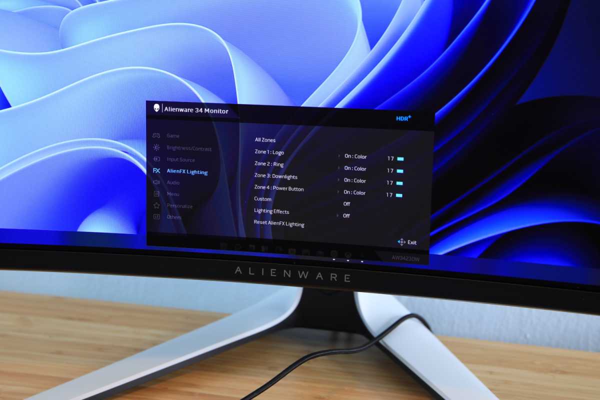 Alienware AW3423DW monitor options