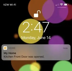 Eve Door and Window HomeKit notifications