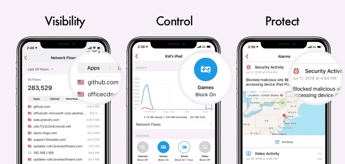 Pare-feua interface smartphone