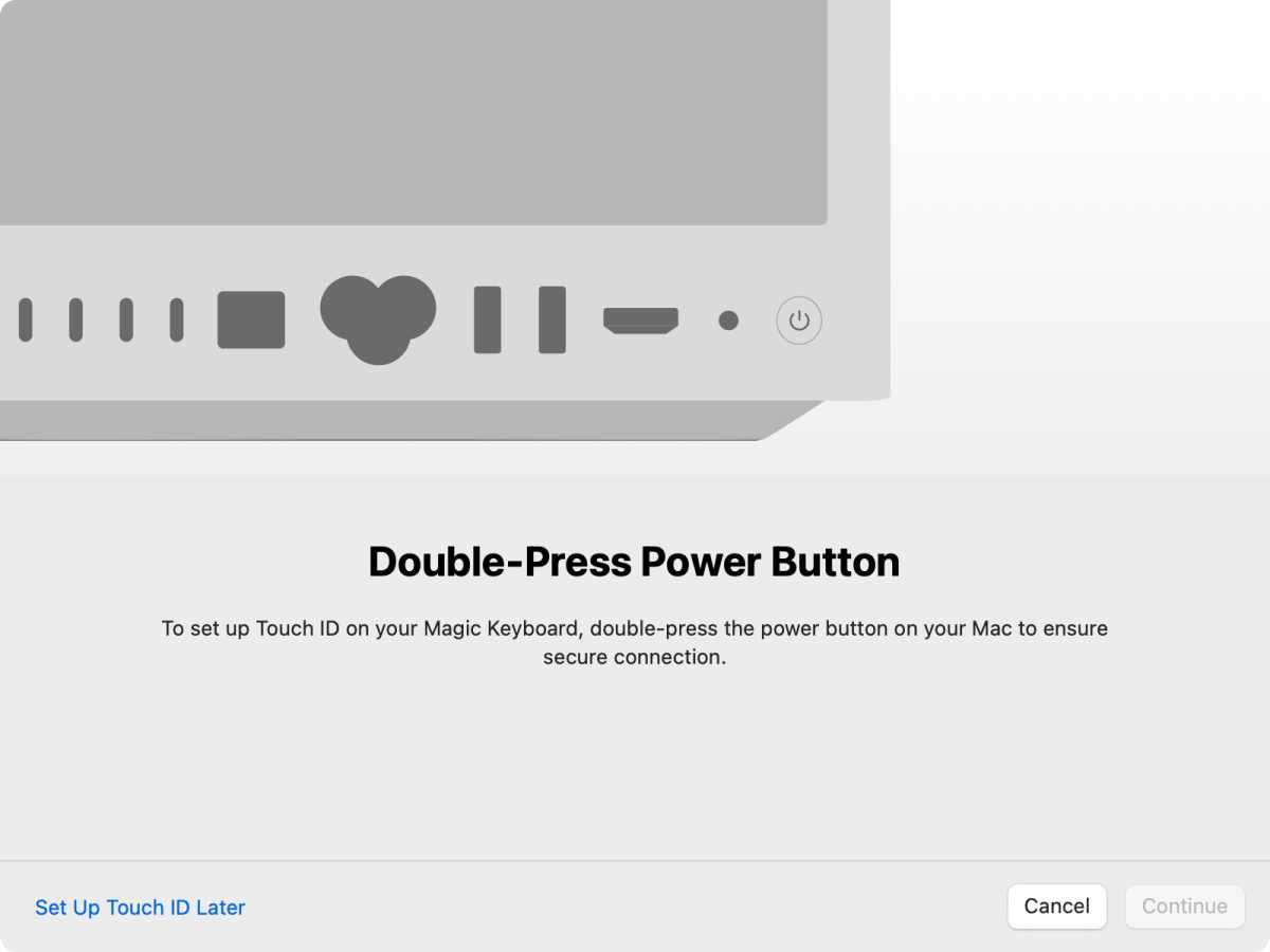 Mac Studio Touch ID setup