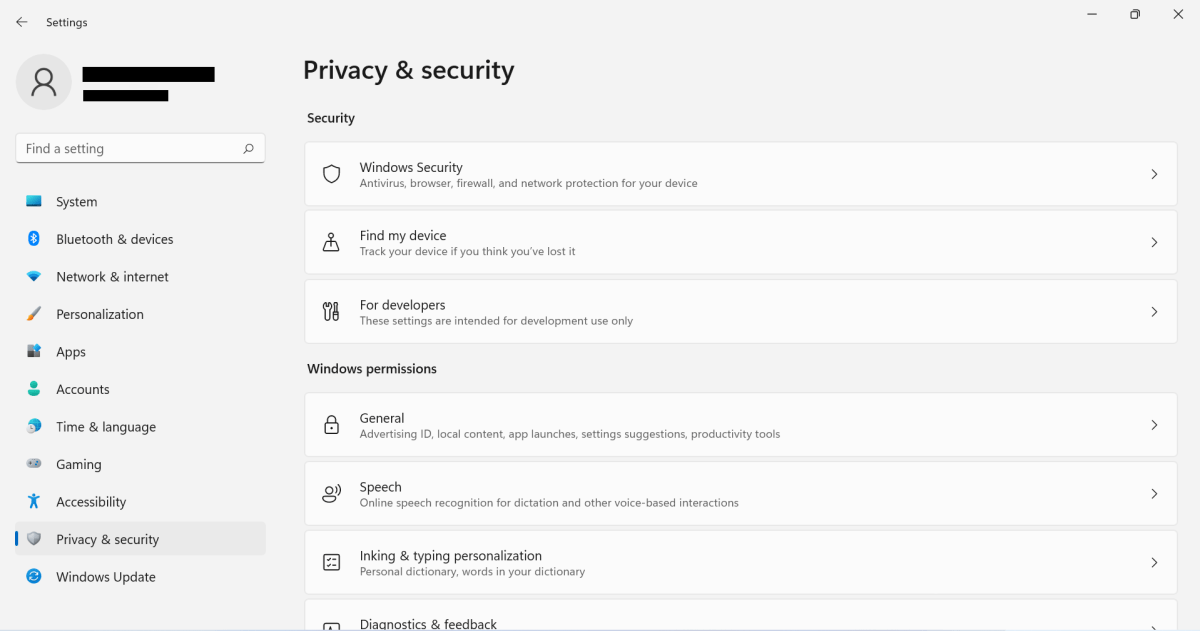 Windows 11 Device Encryption settings not shown
