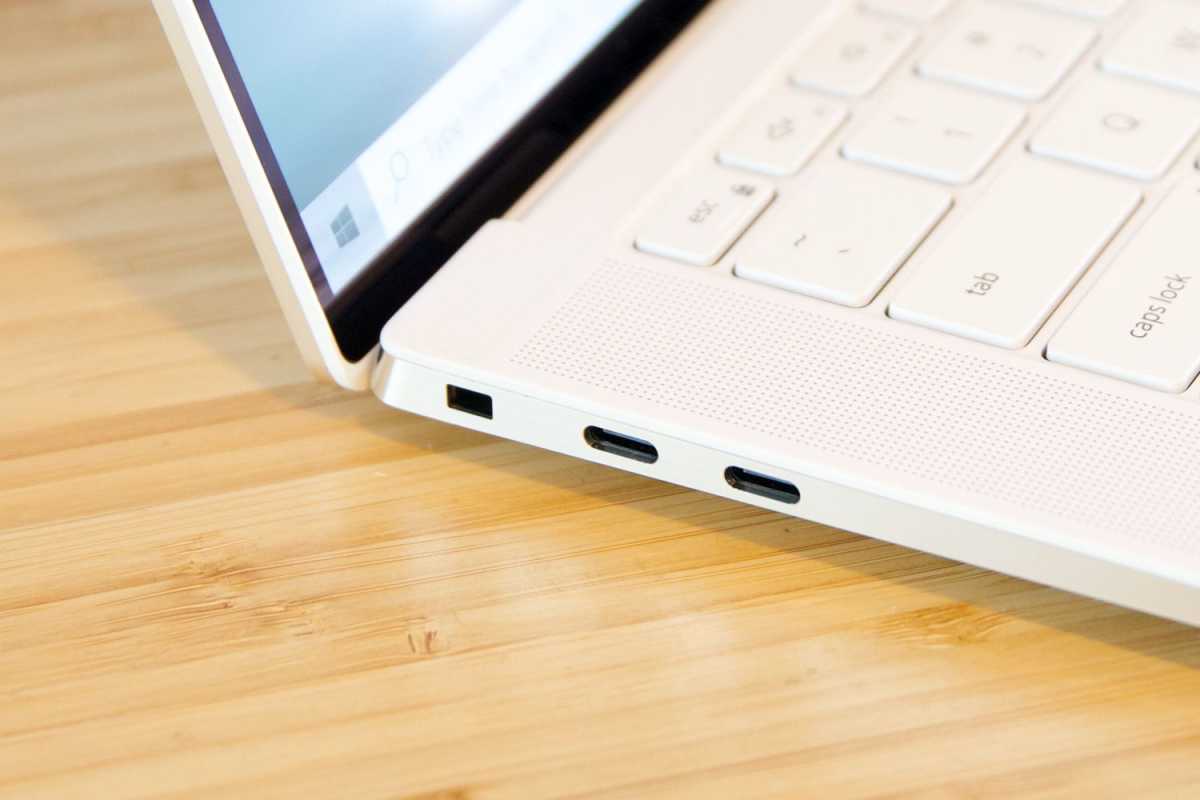 USB-C port on a laptop