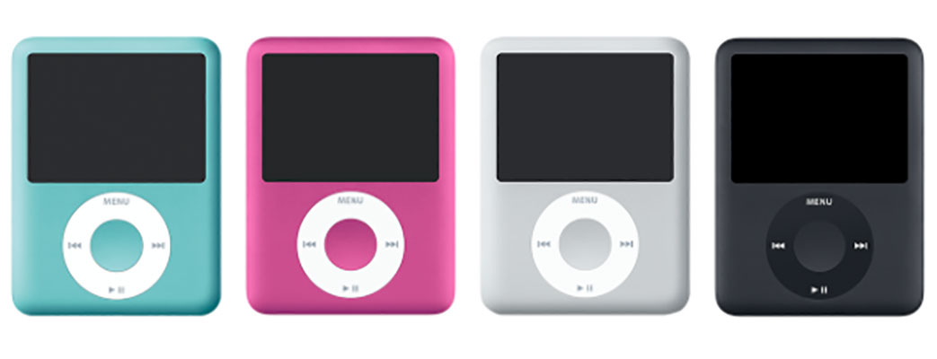 Apple iPod nano version 3 four colors