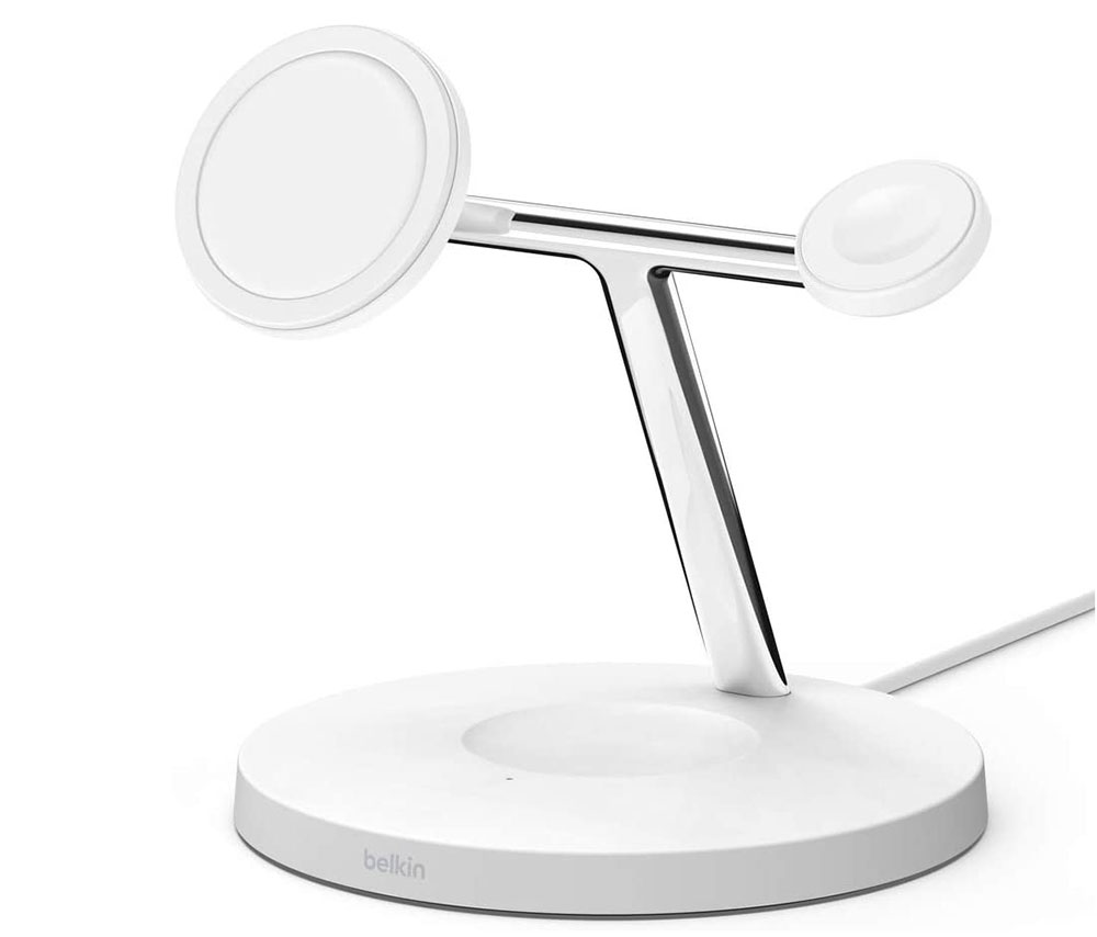 Belkin Boost Up Charge Pro 3-in-1 Wireless Charger Stand with MagSafe – 3-in-1 MagSafe charging stand
