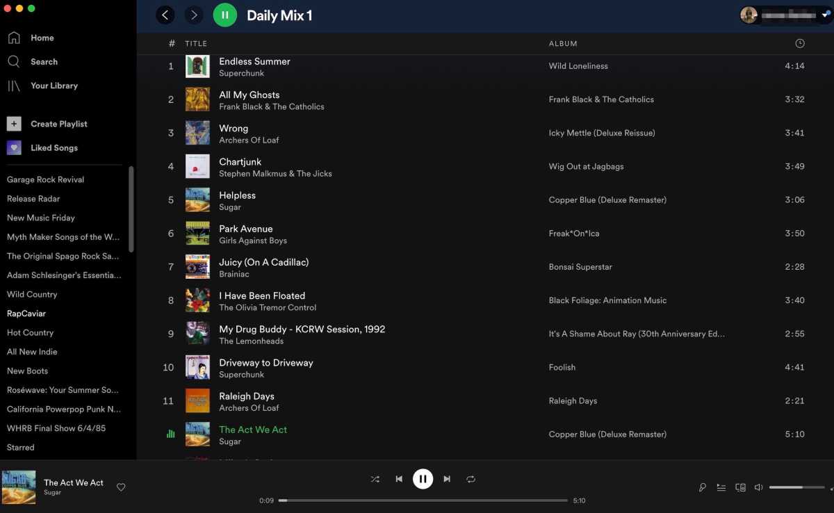 Spotify's Daily Mix playlist