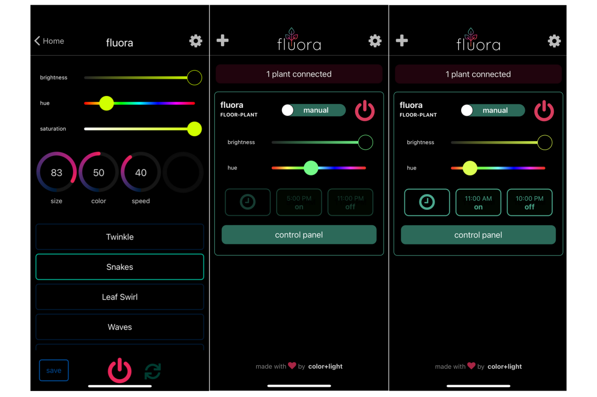 Captures d'écran de l'application Floura