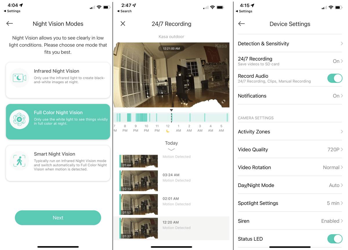 Kasa Smart app features and user interface
