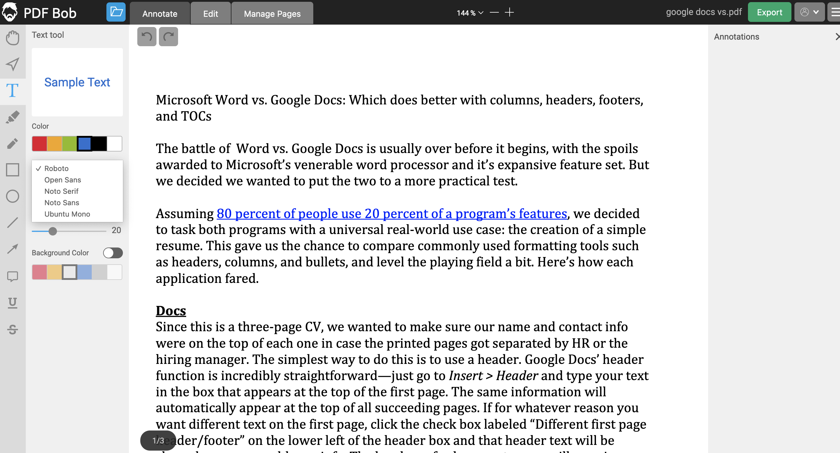 PDF Bob Review: This Online PDF Editor Offers Little Beyond The Basics ...