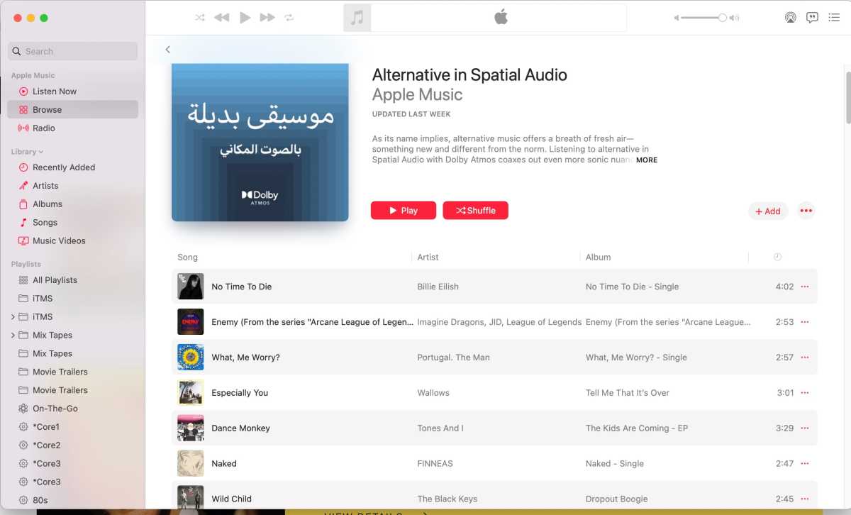 Spatial music on Apple Music