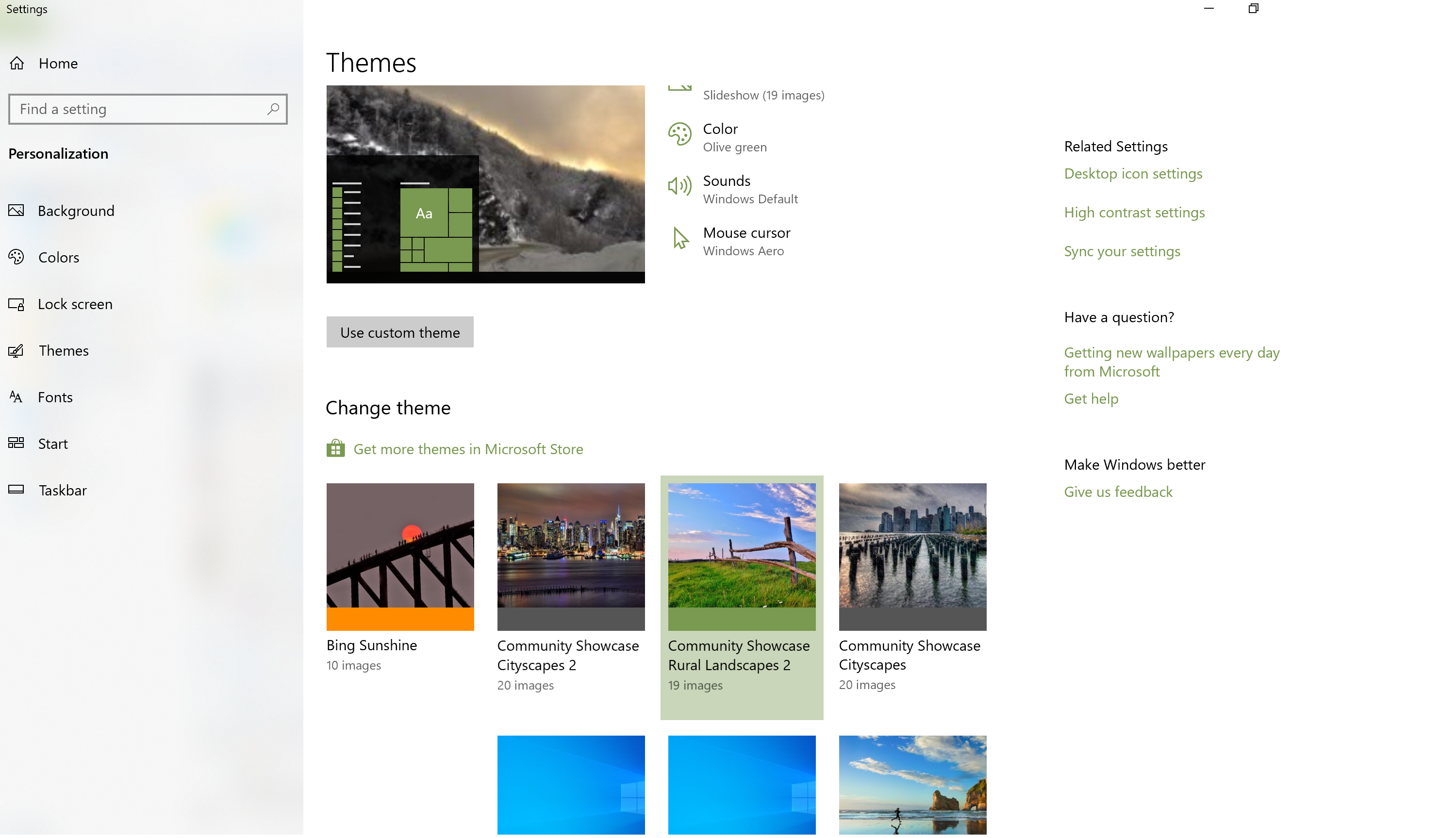 Windows 10 themes crop