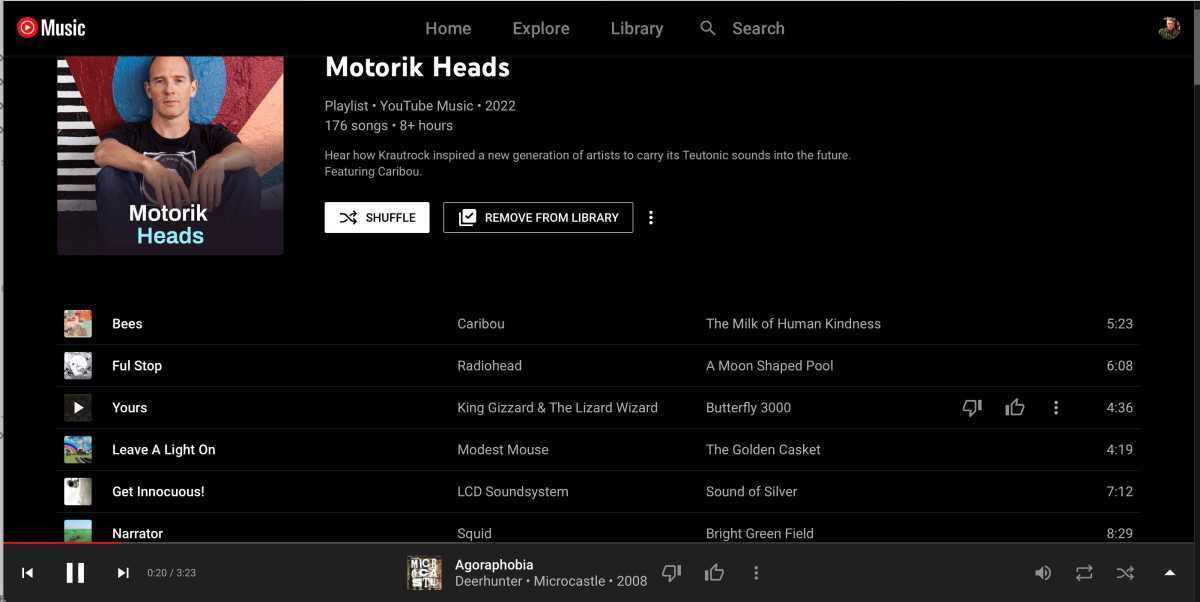 Inventive curated playlists on YouTube Music