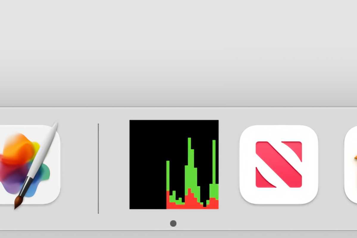 Activity Monitor ile Dock'ta Mac'inizin canlı performansını nasıl görebilirsiniz? 1 Etkinlik Monitörü CPU Geçmişi