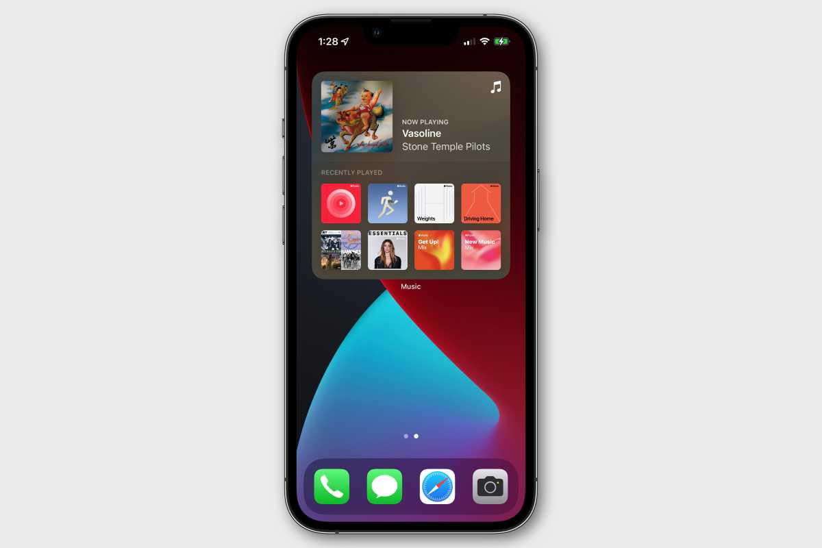 iOS Music widget