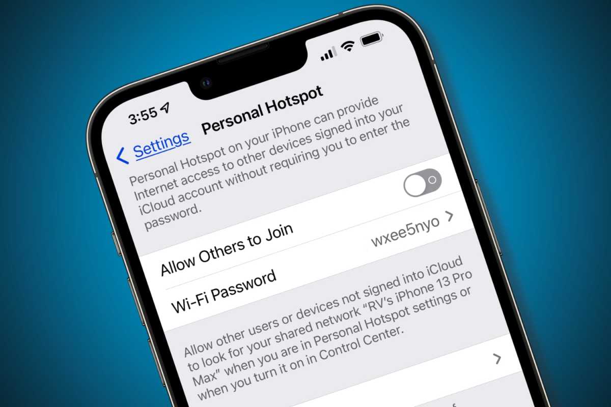 iOS 15 Personal Hotspot