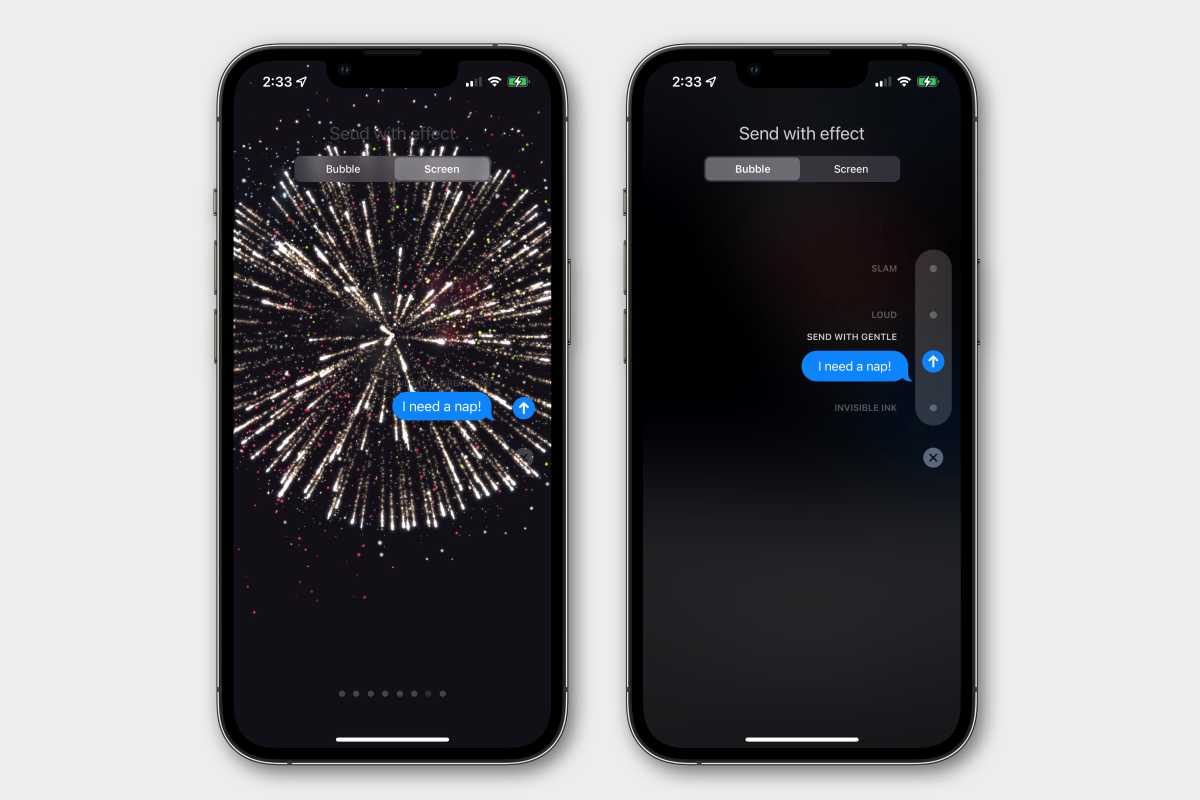 iPhone message effects