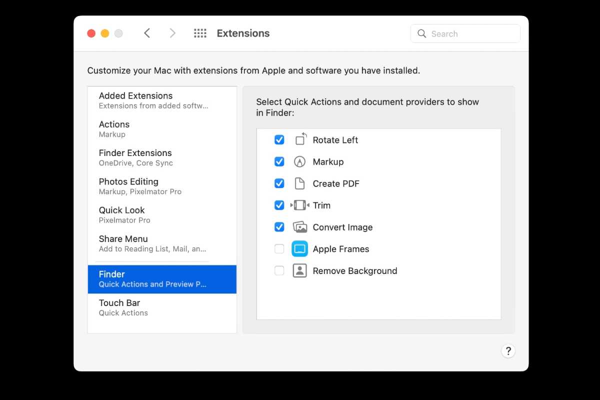 macOS Extensions