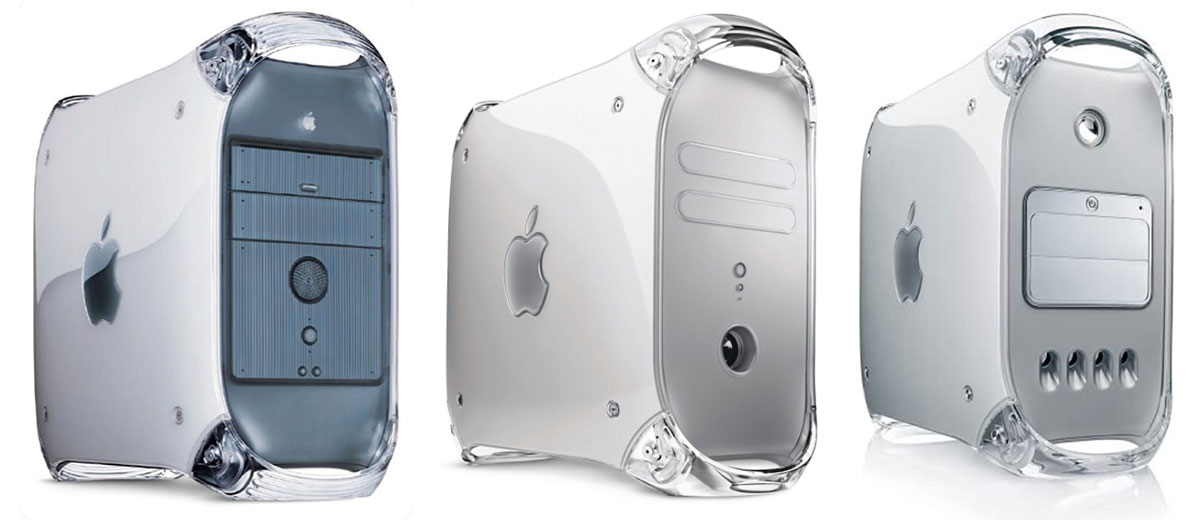Three types of Apple Power Mac G4