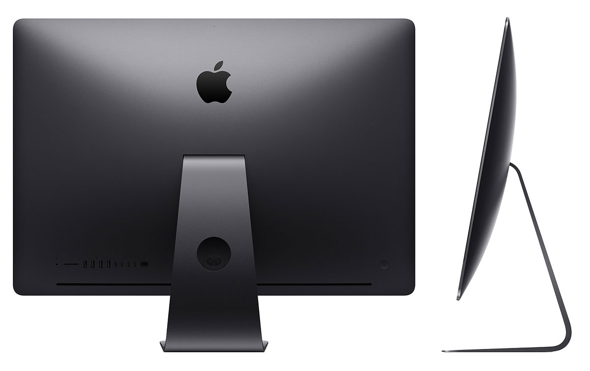 Apple iMac Pro black back and side views
