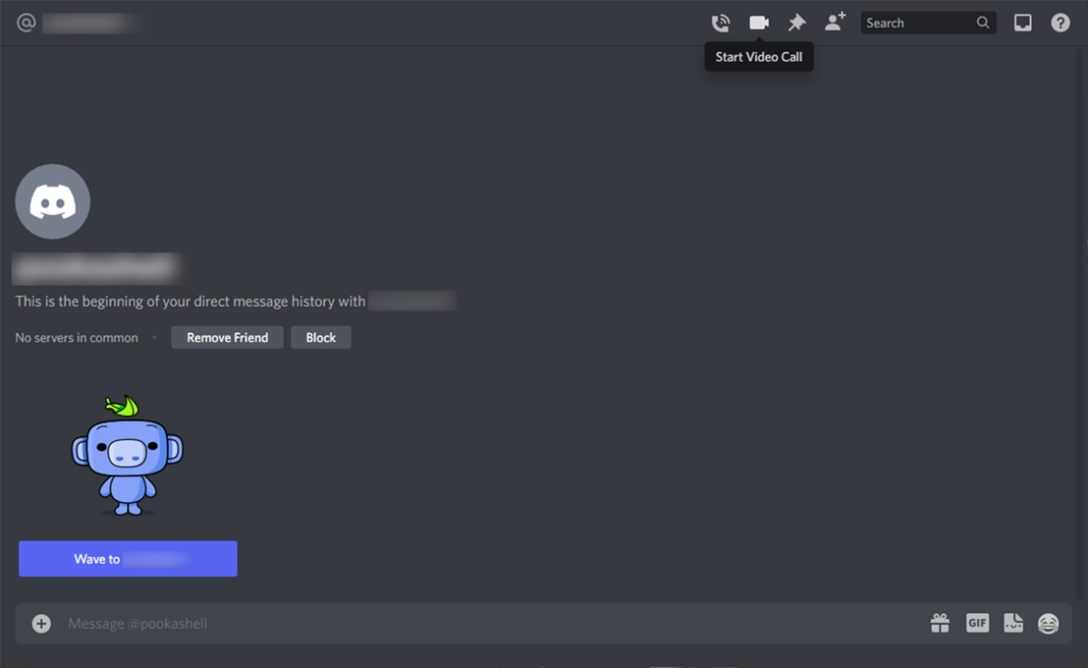 Discord lance un appel dans un DM