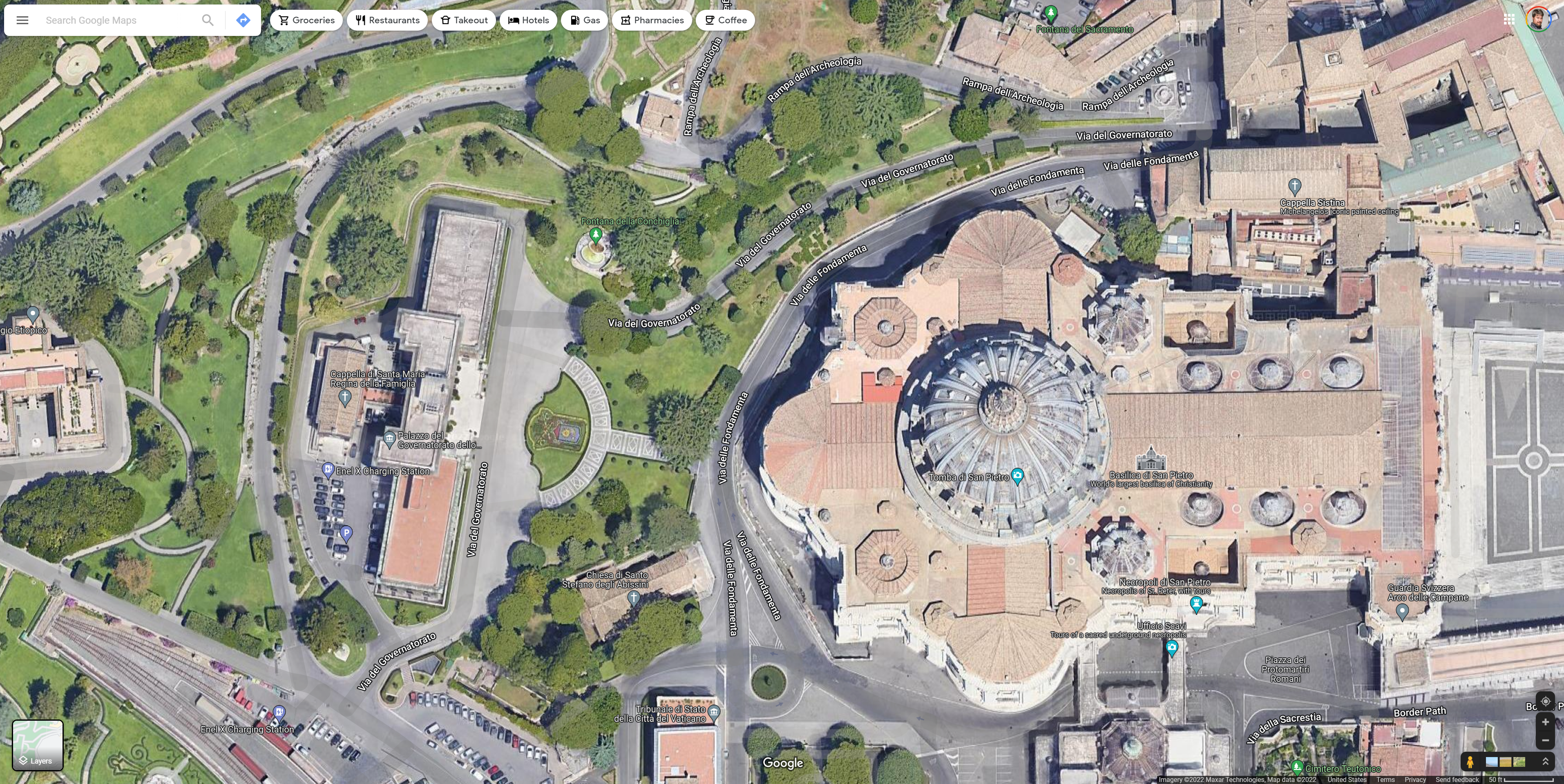 Google Maps Vatican  Super Resolution