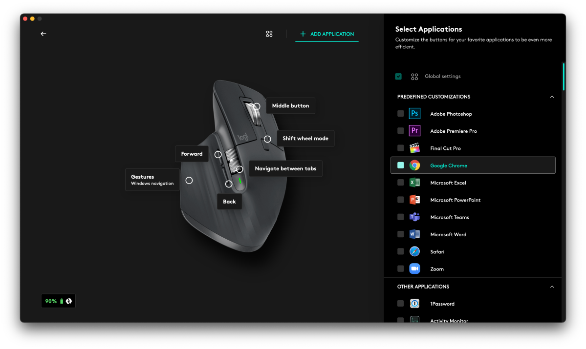 Log Options+