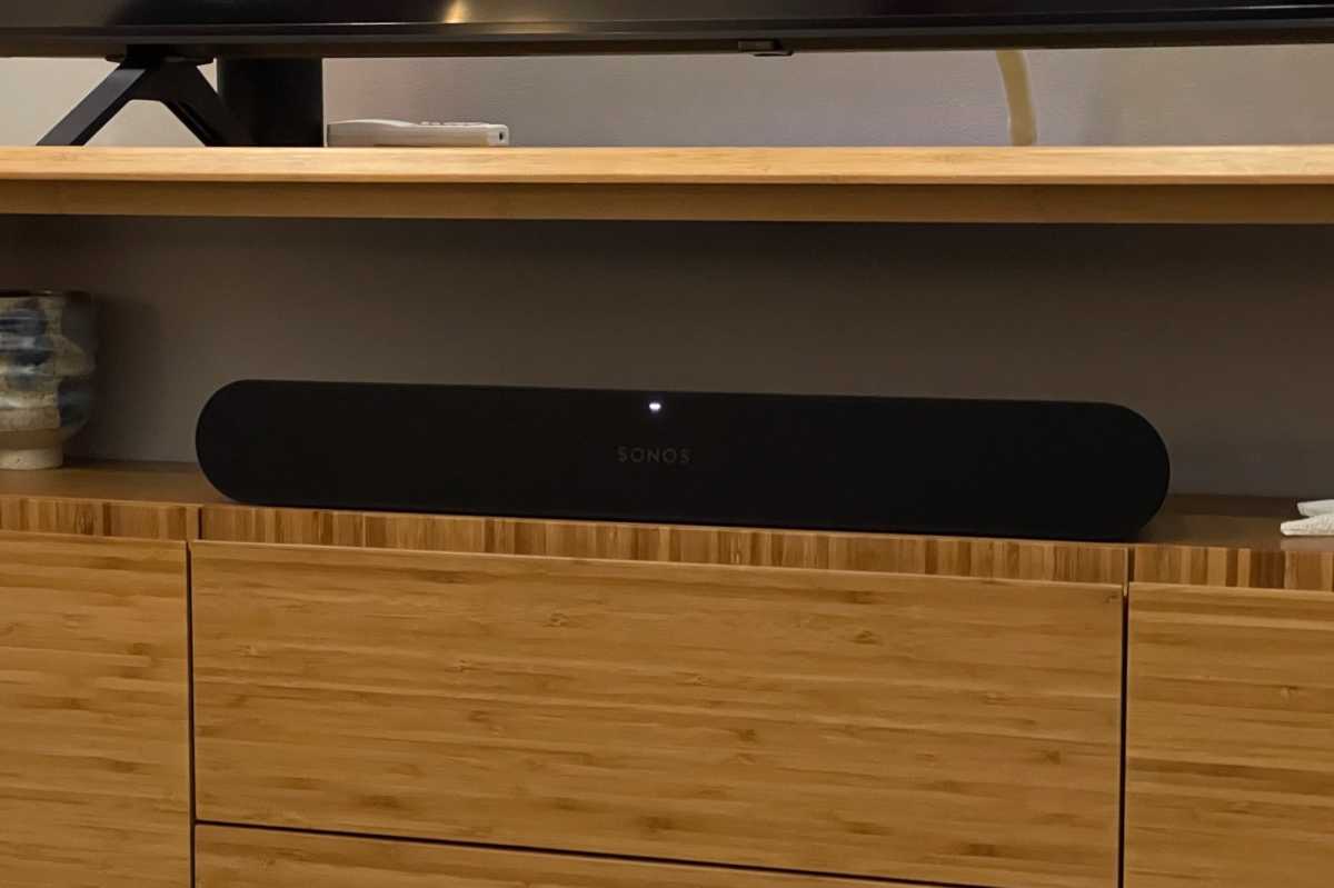 Sonos Ray in TV cabinet
