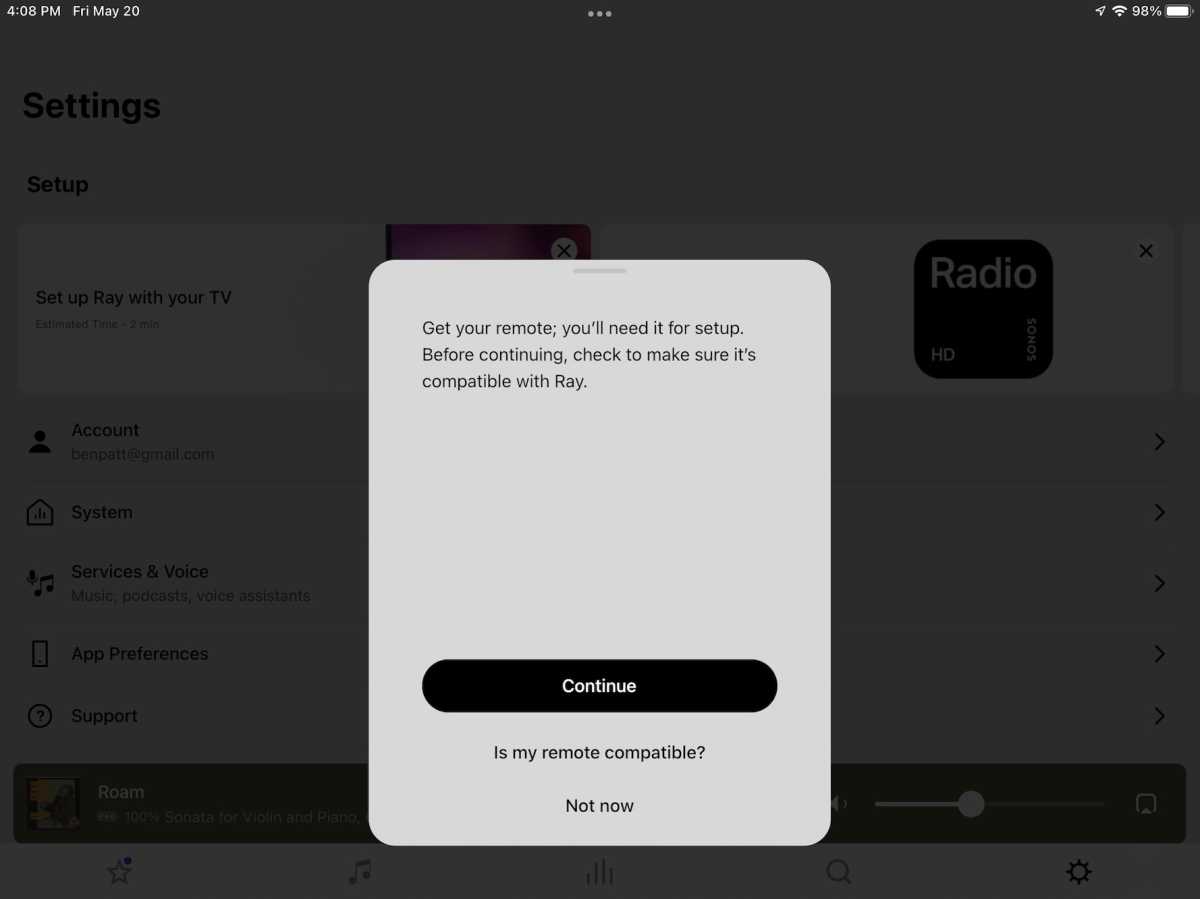 Sonos Ray app